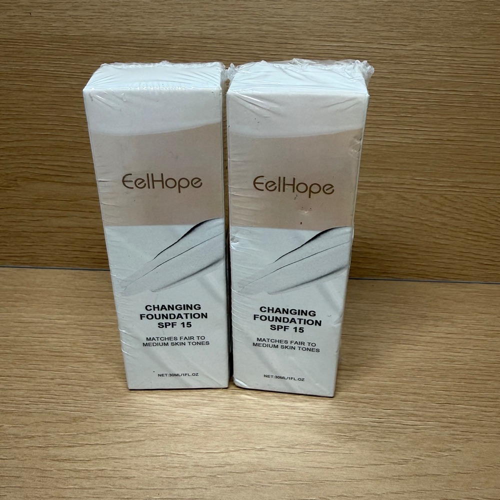 EelHope Color Changing Foundation SPF 15 Fair to Medium Skin Tones 30ml 2 Pack